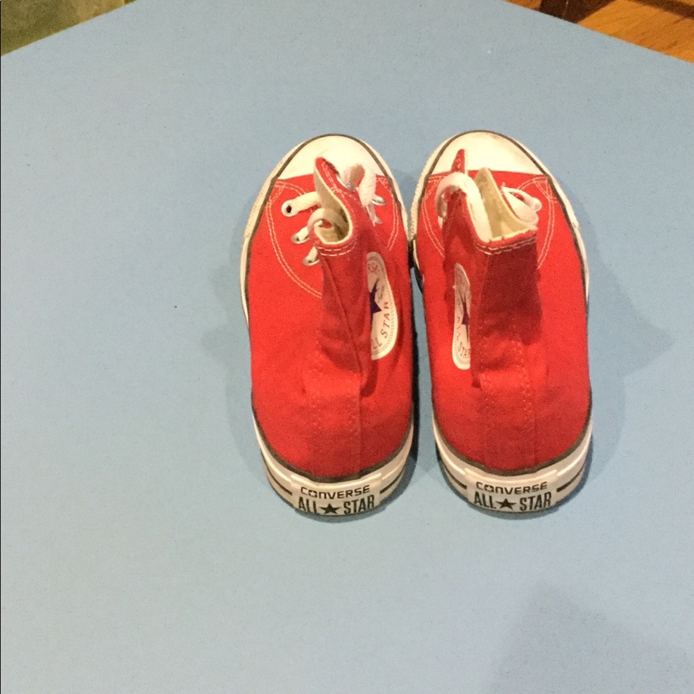 Red high top converse